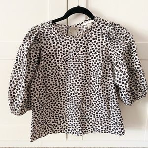 H&M floral crop blouse